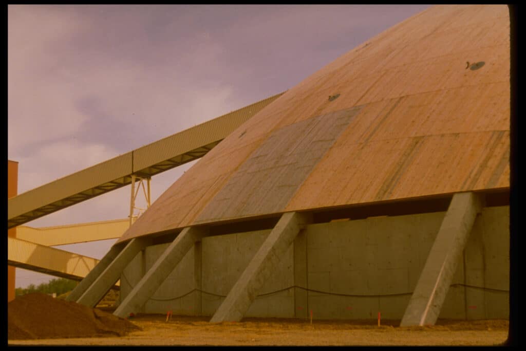 The Belledune dome, the largest timber dome in New Brunswick