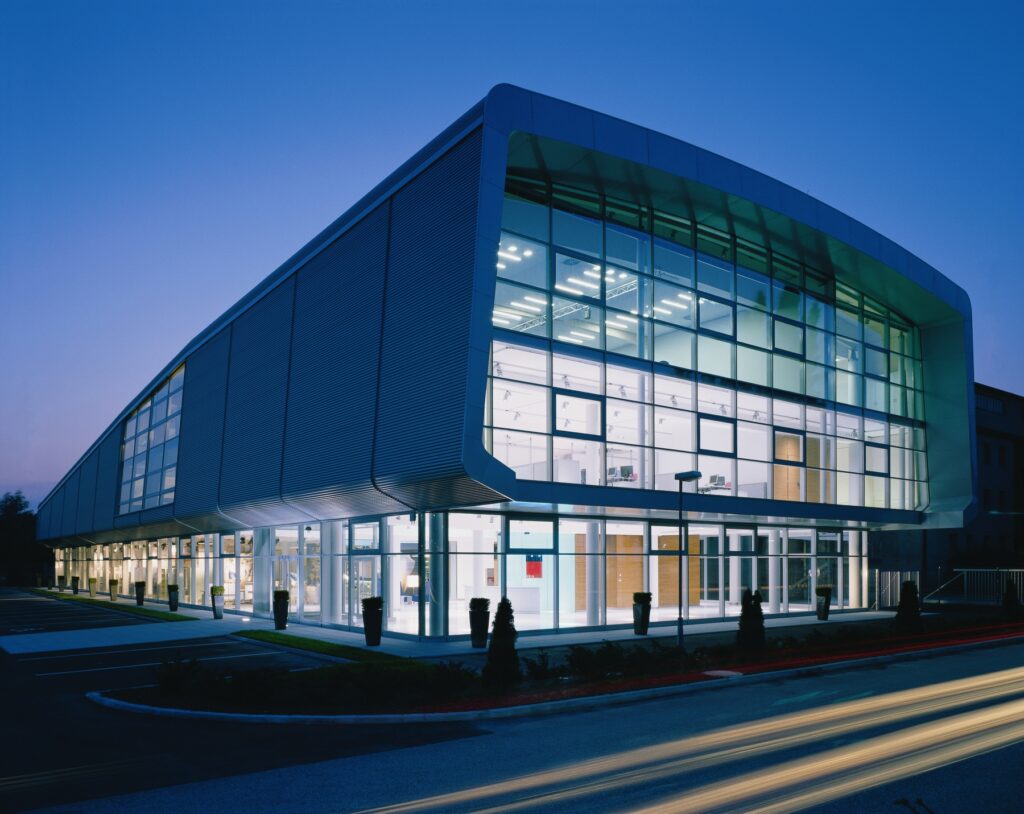 Blaha fiber-reinforced glulam showroom