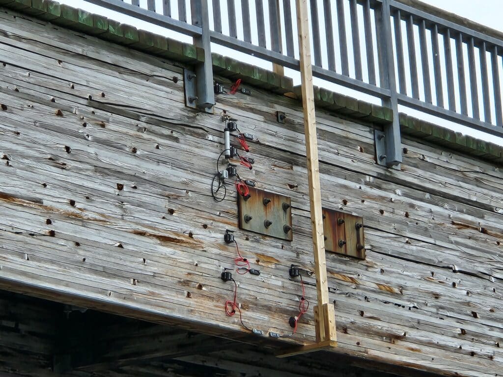 Non-destructive health inspection of timber bridge components